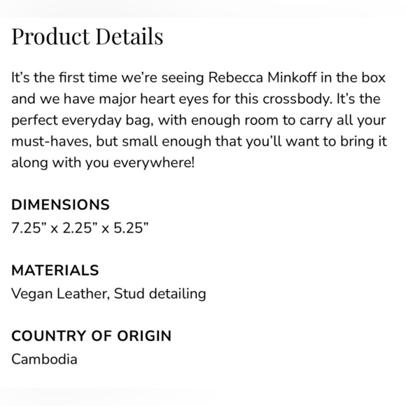 NWT Rebecca Minkoff Quilted Studded Crossbody Purse - Picture 6 of 6